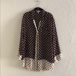 Silk pajama style top